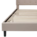Provence Platform Bed with Slatted Support and Accent Nail Trim