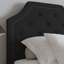 Provence Platform Bed with Slatted Support and Accent Nail Trim