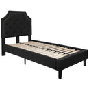 Provence Platform Bed with Slatted Support and Accent Nail Trim