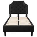 Provence Platform Bed with Slatted Support and Accent Nail Trim