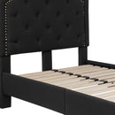 Provence Platform Bed with Slatted Support and Accent Nail Trim