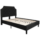 Provence Platform Bed with Slatted Support and Accent Nail Trim