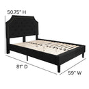Provence Platform Bed with Slatted Support and Accent Nail Trim