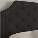 Provence Platform Bed with Slatted Support and Accent Nail Trim