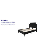 Provence Platform Bed with Slatted Support and Accent Nail Trim