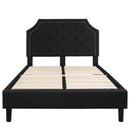 Provence Platform Bed with Slatted Support and Accent Nail Trim