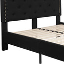 Provence Platform Bed with Slatted Support and Accent Nail Trim