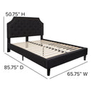 Provence Platform Bed with Slatted Support and Accent Nail Trim