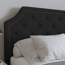 Provence Platform Bed with Slatted Support and Accent Nail Trim