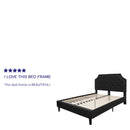Provence Platform Bed with Slatted Support and Accent Nail Trim