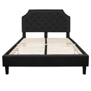 Provence Platform Bed with Slatted Support and Accent Nail Trim