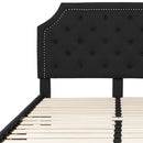 Provence Platform Bed with Slatted Support and Accent Nail Trim