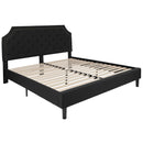 Provence Platform Bed with Slatted Support and Accent Nail Trim