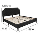 Provence Platform Bed with Slatted Support and Accent Nail Trim