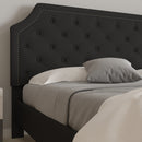 Provence Platform Bed with Slatted Support and Accent Nail Trim