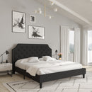 Provence Platform Bed with Slatted Support and Accent Nail Trim