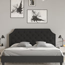 Provence Platform Bed with Slatted Support and Accent Nail Trim