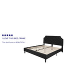 Provence Platform Bed with Slatted Support and Accent Nail Trim