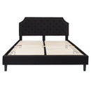 Provence Platform Bed with Slatted Support and Accent Nail Trim