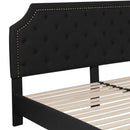 Provence Platform Bed with Slatted Support and Accent Nail Trim