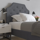 Provence Platform Bed with Slatted Support and Accent Nail Trim