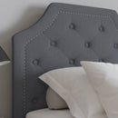 Provence Platform Bed with Slatted Support and Accent Nail Trim