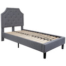 Provence Platform Bed with Slatted Support and Accent Nail Trim