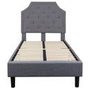 Provence Platform Bed with Slatted Support and Accent Nail Trim
