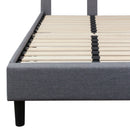 Provence Platform Bed with Slatted Support and Accent Nail Trim