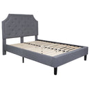 Provence Platform Bed with Slatted Support and Accent Nail Trim