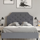 Provence Platform Bed with Slatted Support and Accent Nail Trim