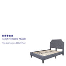 Provence Platform Bed with Slatted Support and Accent Nail Trim