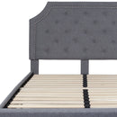 Provence Platform Bed with Slatted Support and Accent Nail Trim