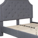 Provence Platform Bed with Slatted Support and Accent Nail Trim