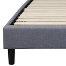 Provence Platform Bed with Slatted Support and Accent Nail Trim