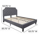 Provence Platform Bed with Slatted Support and Accent Nail Trim