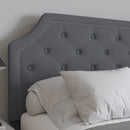 Provence Platform Bed with Slatted Support and Accent Nail Trim