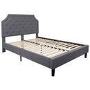 Provence Platform Bed with Slatted Support and Accent Nail Trim