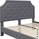 Provence Platform Bed with Slatted Support and Accent Nail Trim