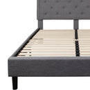Provence Platform Bed with Slatted Support and Accent Nail Trim