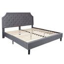 Provence Platform Bed with Slatted Support and Accent Nail Trim