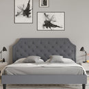 Provence Platform Bed with Slatted Support and Accent Nail Trim