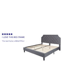 Provence Platform Bed with Slatted Support and Accent Nail Trim