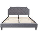 Provence Platform Bed with Slatted Support and Accent Nail Trim