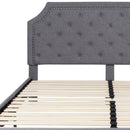 Provence Platform Bed with Slatted Support and Accent Nail Trim