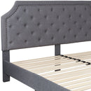 Provence Platform Bed with Slatted Support and Accent Nail Trim