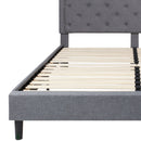 Provence Platform Bed with Slatted Support and Accent Nail Trim