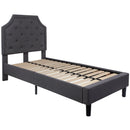 Provence Platform Bed with Slatted Support and Accent Nail Trim