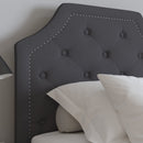 Provence Platform Bed with Slatted Support and Accent Nail Trim