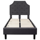Provence Platform Bed with Slatted Support and Accent Nail Trim